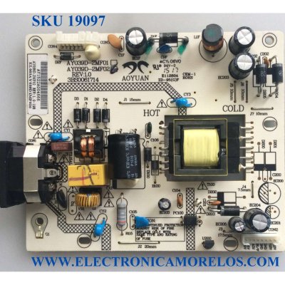 FUENTE DE PODER / UPSTAR AY039D-2MF02 / 3BS0061714 / AY1522A004666 / REV: 1.0 / E112804 / EL003AY039D1MF020 / PANEL TH270L301-05 / MODELO M27A2